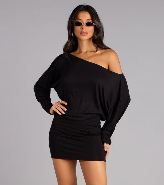 All Yours Off Shoulder Mini Dress Flowy Flirty Everyday Dress Airily