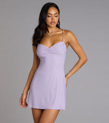 Celestial Shimmer Glitter A-Line Mini Dress Airily