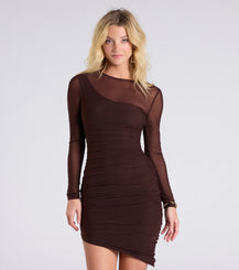 Enticing Always Mesh Bodycon Mini Dress Airily