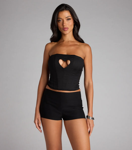 Heartbreaker Status Lace-Up Corset Top Airily