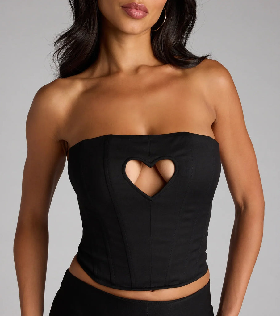 Heartbreaker Status Lace-Up Corset Top Airily