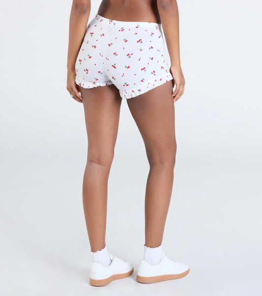 Cutie Cherry Pointelle Pajama Shorts Airily