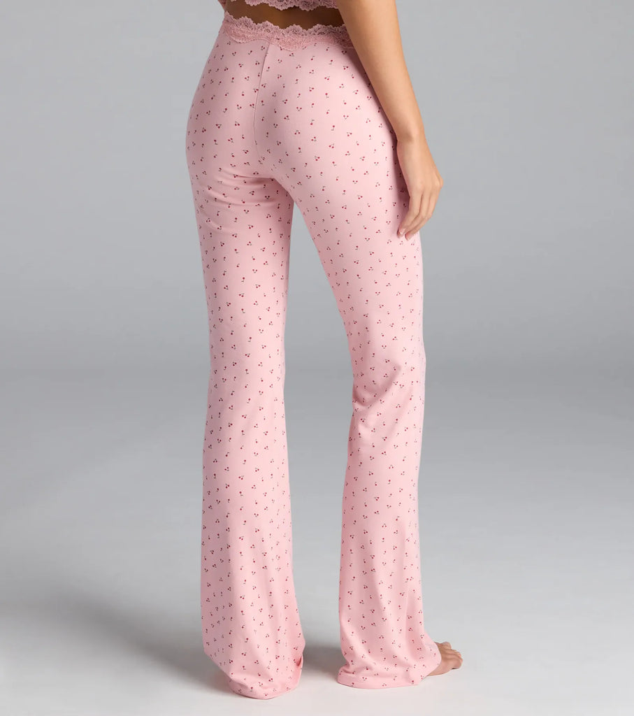 Cutie Cherry Lace Pajama Pants Airily