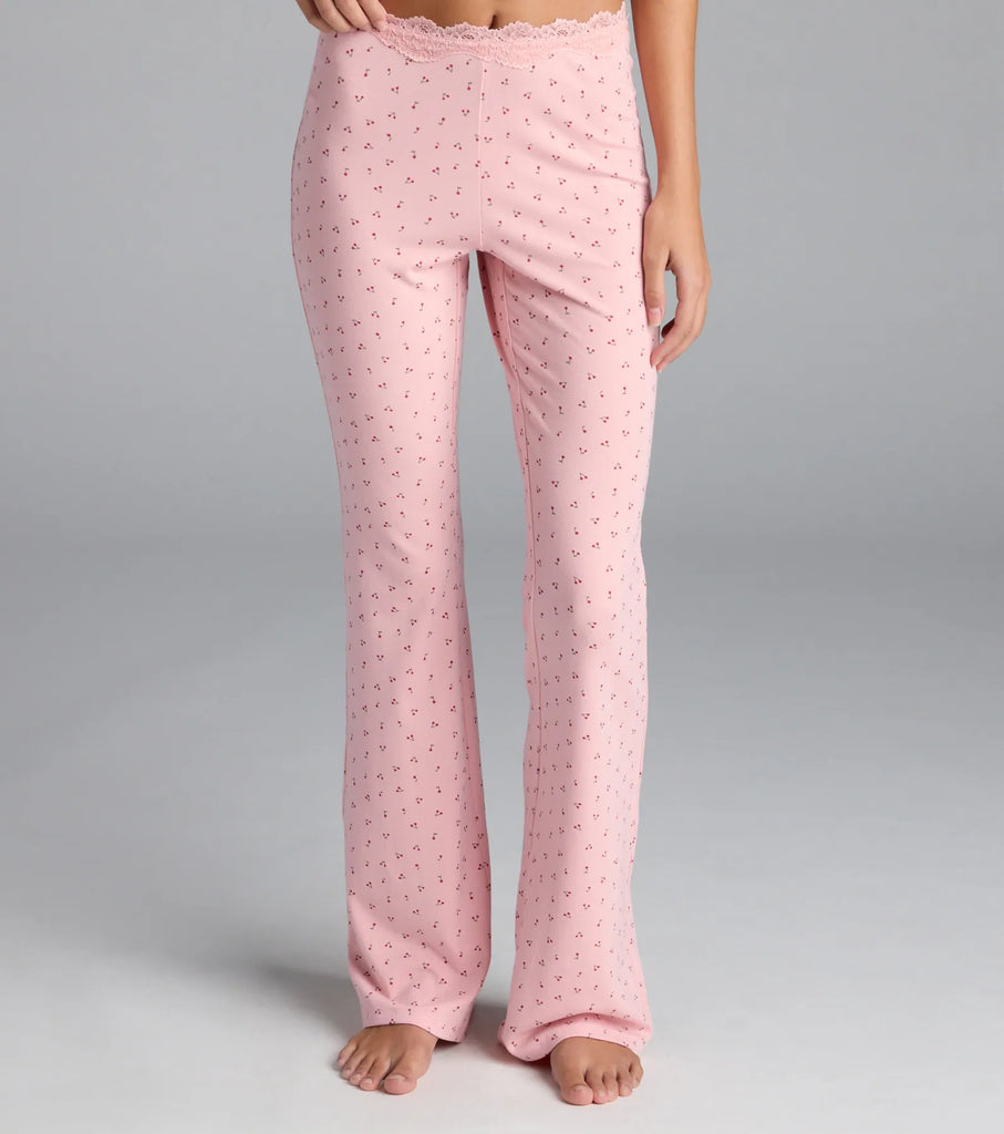 Cutie Cherry Lace Pajama Pants Airily