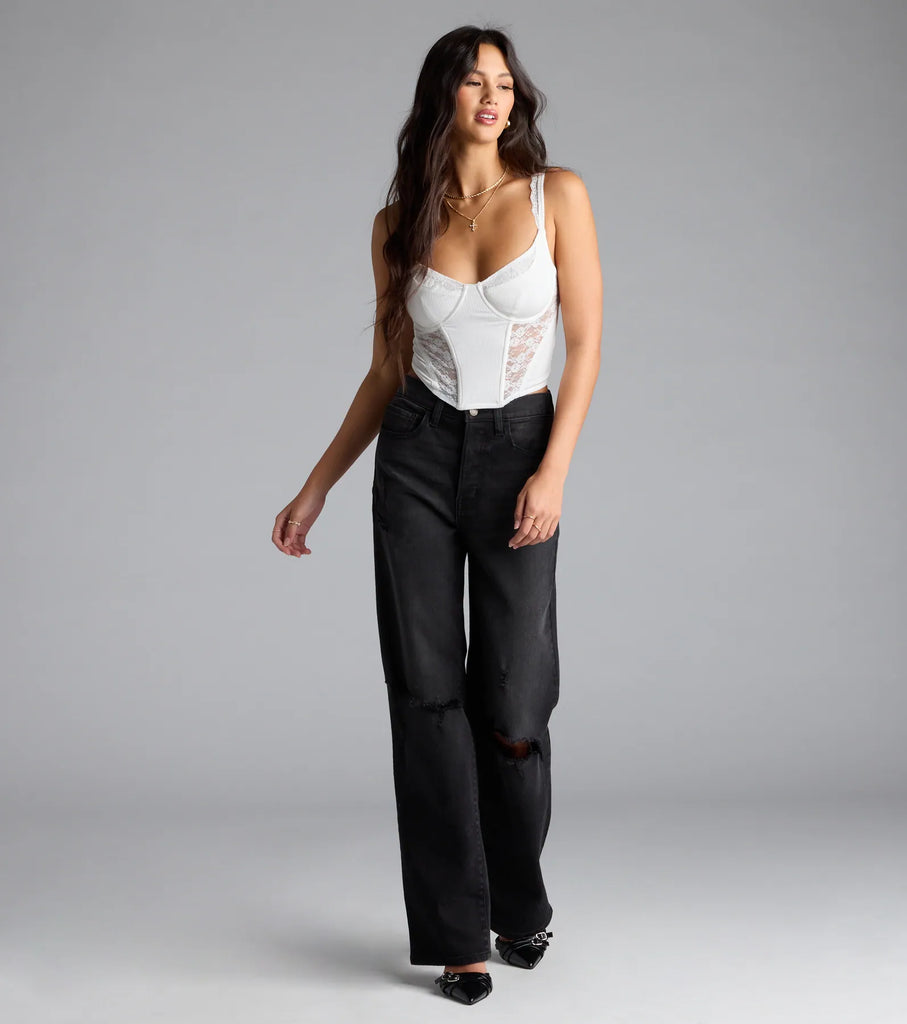 Starlit Lace Knit Bustier Airily