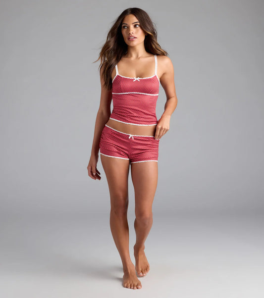 Cutie Dot Lace Pajama Shorts Airily