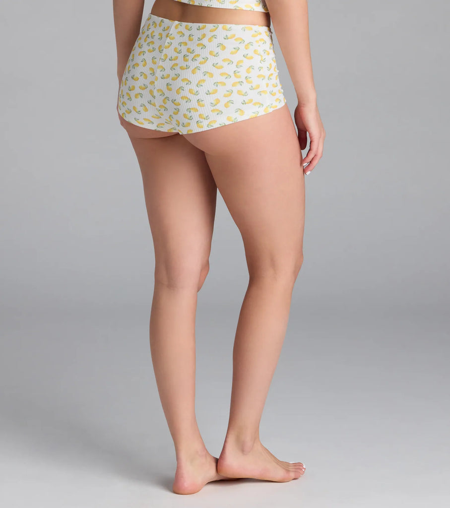 Cutie Lemon Knit Pajama Shorts Airily