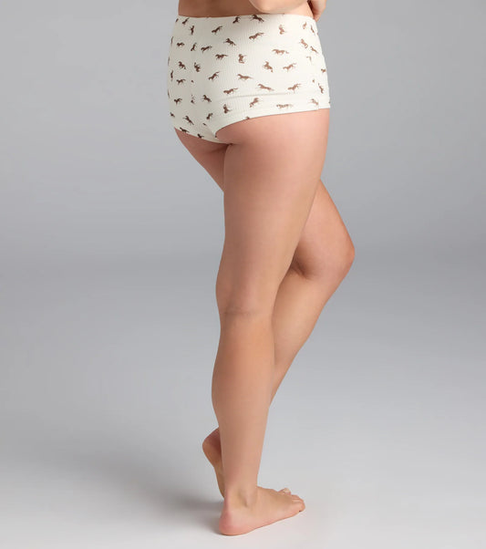 Cutie Horse Rib Pajama Shorts Airily