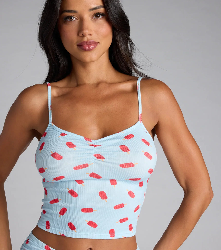 Cutie Popsicle Rib Pajama Top Airily
