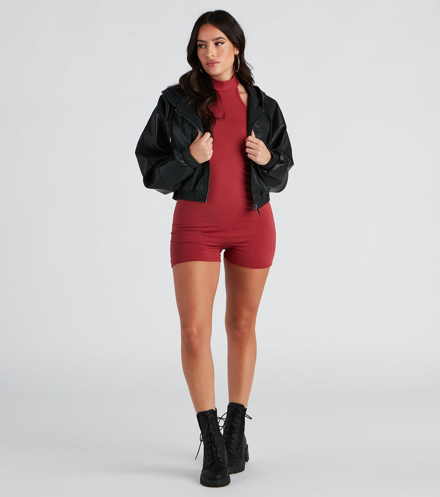 Halter Knit Romper with Open-Back Detail – Airily