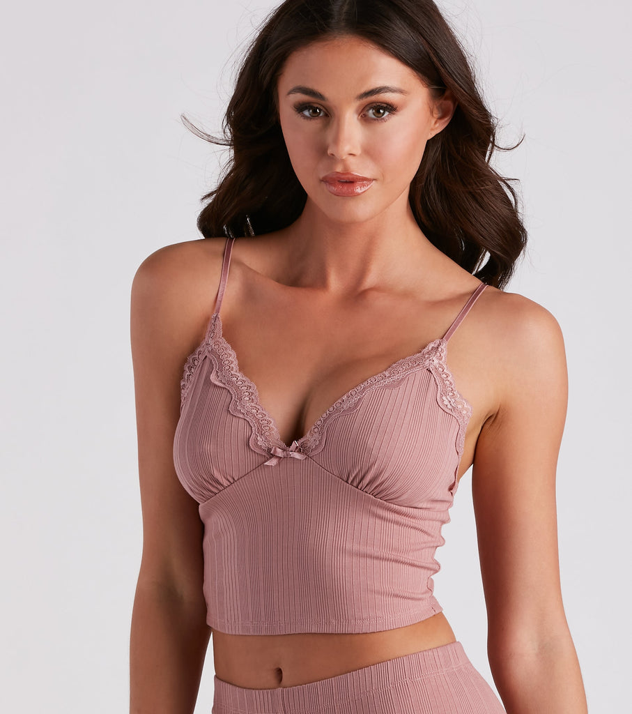 Lace Trim Pajama Set with Cami Top and Shorts – Airily