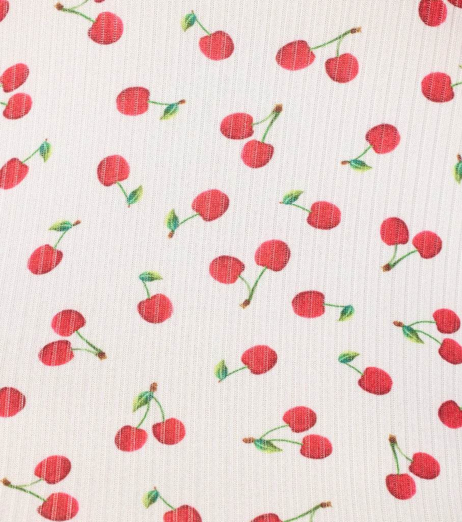 Cutie Cherry Rib Pajama Top Airily