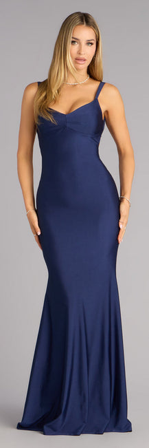 Sweetheart Crisscross Open Back Mermaid Formal Dress